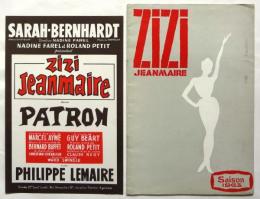 ZIZI JEANMAIRE　Saison1963　プログラム　チラシ共