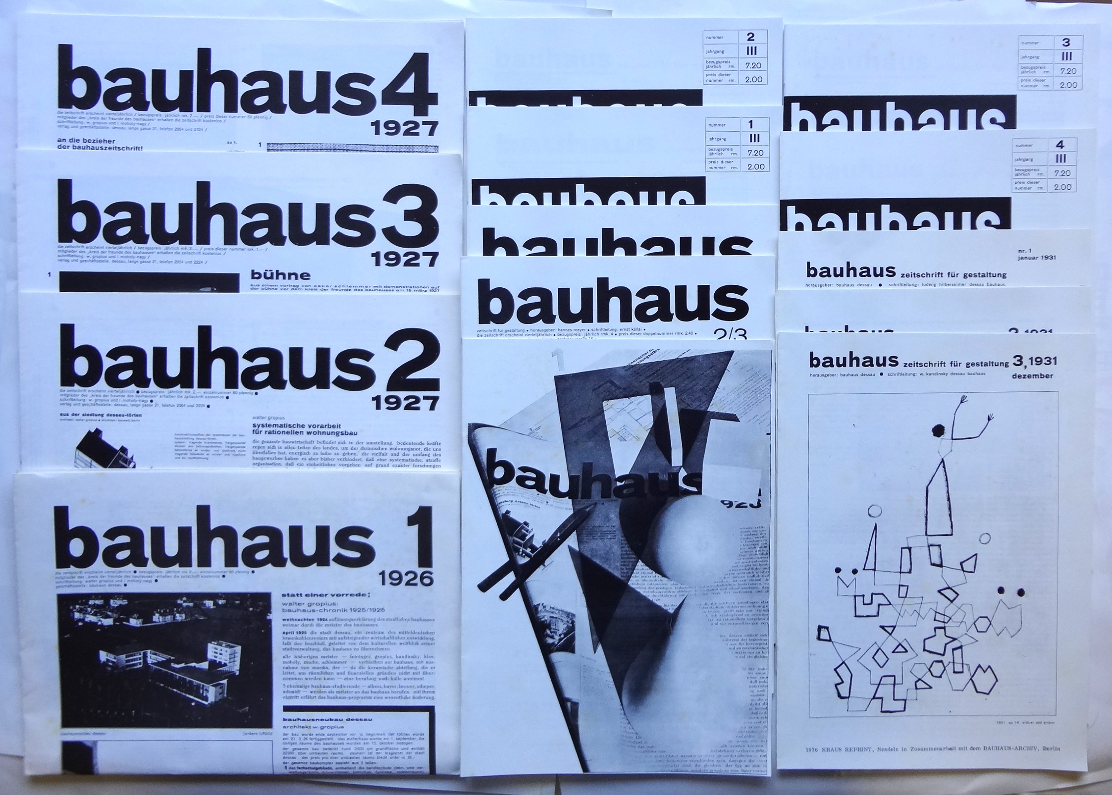bauhaus Dessau,1926-1931 バウハウス誌関誌完全復刻版 14部揃(bauhaus 