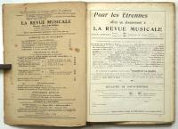 LA REVUE MUSICALE　5e année numéro2　Igor Strawinsky