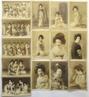 新潟・高橋紙店 元吉〈朝倉製〉 芸者絵葉書20枚・ブロマイド2枚　22枚