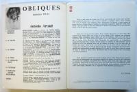OBLIQUES No.10-11 ARTAUD　生田耕作旧蔵