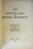 MÜNCHNER SECESSION　WIEN 1921