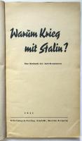 Warüm Krieg mit Stalin?　何故スターリンと闘うのか?反コミンテルン赤書