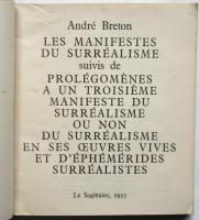 （仏）シュルレアリスム宣言集　LES MANIFESTES DU SURRÉALISME