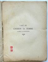 L’Art de Choisir sa Femme l’apres la Physionomie　生田耕作旧蔵