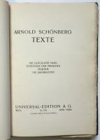 Arnold Schönberg Texte