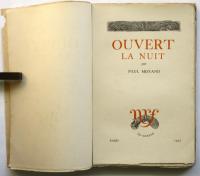 Ouvert la Nuit　ポール・モーラン「夜ひらく」初版