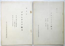 プロレタリア権力　創刊号/第2号　東大全学解放戦線理論機関紙