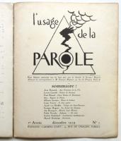 cahiers d'art　No.5-10 1939　附:L'usage de la Parole 1 année No 1