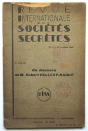 Revue International des Sociétés Secrétes No.1 1938