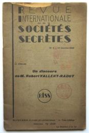 Revue International des Sociétés Secrétes No.1 1938