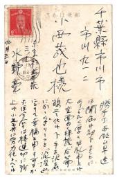 水野亮 葉書（絵葉書）　小西茂也宛