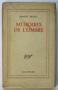MÉMOIRES DE L'OMBRE　影の記憶　マルセル・ベアリュ署名入