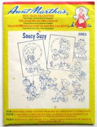 アイロン転写シート “Saucy Suzy” Aunt Martha's Hot Iron Transfers 袋付