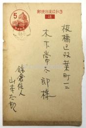 山本太郎 葉書