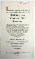 An important showing of Oriental Rugs by W.&J.Sloane