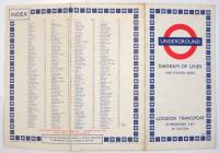 ロンドン地下鉄路線図 UNDERGROUND Diagram of Lines and Station Index