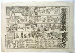浅草公園 花やしき 絵ビラ「俳優似顔活人形」細工人・安本亀八