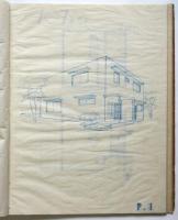 福原光二案「住宅図集」（肉筆無綴）/「新時代の住宅」（青焼）　2部