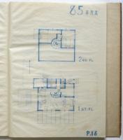 福原光二案「住宅図集」（肉筆無綴）/「新時代の住宅」（青焼）　2部