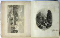 ヴィクトリア朝時代英国風景銅版画・鶏卵紙豆古写真・押し花等貼交帖