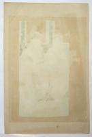 野田九浦（道三）石版画「電車」