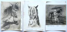 坂本繁二郎「二馬壁画」発表展 美術写真