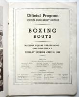 SCHMELING-SHARKEY World's Heavyweight Championship　Program