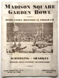 SCHMELING-SHARKEY World's Heavyweight Championship　Program