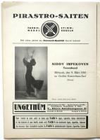 ウィーン・コンツェルトハウス　プログラム　16．Marz 1932「ニディ・インペコーフェン舞踊の夕」広告入