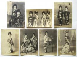 台湾台北写真館撮影「日本」藝者写真　7枚