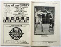 OFFICIAL PROGRAM BOXING BOUTS　Madison Square Garden　Season1929-1930　