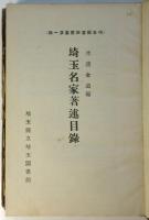 埼玉名家著述目録　埼玉図書館叢書第一篇