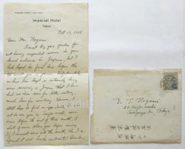 ライシャワー Edwin Oldfather Reischauer 英文書簡　野上豊一郎宛