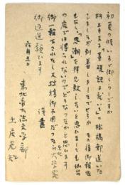 土居光知　葉書