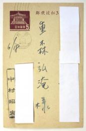 中村昭夫 葉書 重森弘淹宛