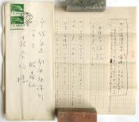 大江満雄 書簡2通・葉書1枚 森谷均宛