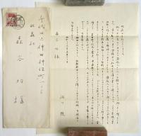 渋川驍 書簡1通・葉書1枚 森谷均宛