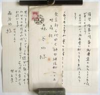 旭正秀 書簡1通・年賀葉書1通 森谷均宛