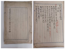 武田如雲先生遺品尺牘拾八巻目録　和紙用箋毛筆書20丁　作成年不明