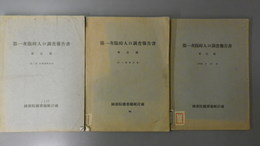 第一次臨時人口調査報告書　都邑編　第2巻哈爾濱特別市　第3巻奉天市　第4巻吉林市