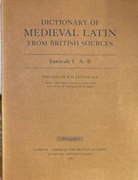 Dictionary of Medieval Latin from British Sources. Fascicule I-XVII
