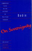 Bodin: On Sovereignty (Cambridge Texts in the History of Political Thought)