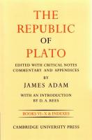 The Republic of Plato: Vol.1 Books I-V, Vol.2 BooksVI-X & Indexes