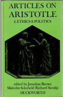 Articles on Aristotle　1: Science, 2 : Ethics & Politics, 3 : Metaphysics, 4 : Psychology & Aesthetics