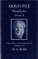 Aristotle's Metaphysics : A revised text with introduction and commentary