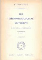 The Phenomenological  Movement : A Historical Introduction Vol.1/2 