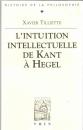 L'intuition Intellectuelle De Kant a Hegel