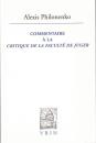 Commentaire a la Critique de La Faculte de Juger