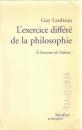 L'exercice différé de la philosophie : a l'occasion de Deleuze
